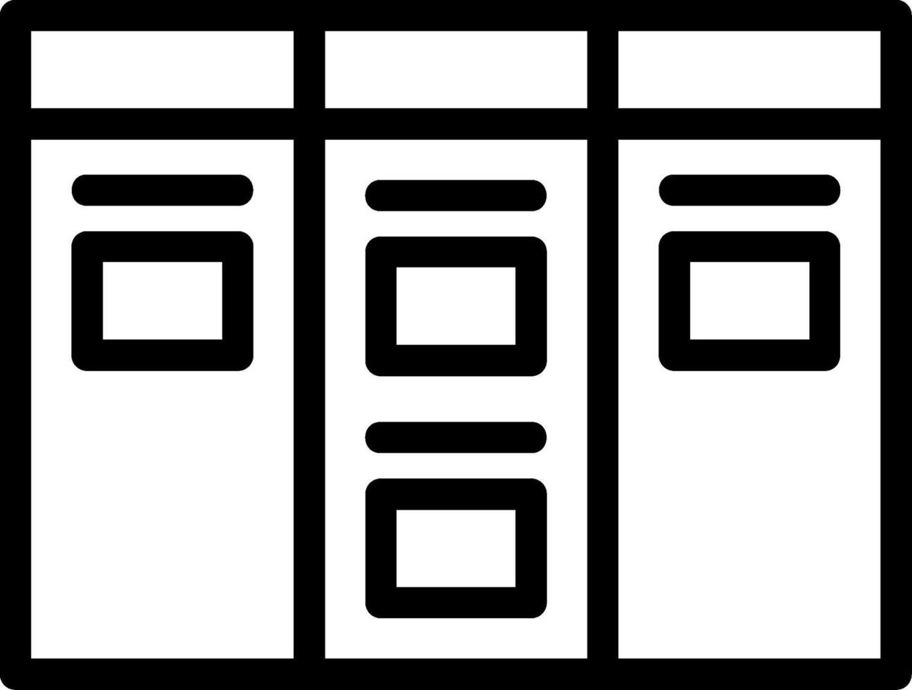Kanban Tafel Linie Symbol vektor