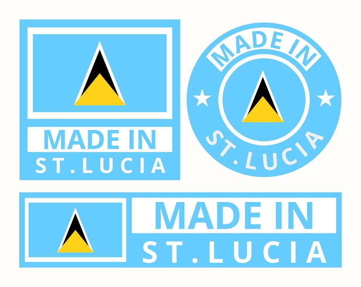 Vektor einstellen gemacht im Heilige lucia Design Produkt Etiketten Geschäft Symbole Illustration