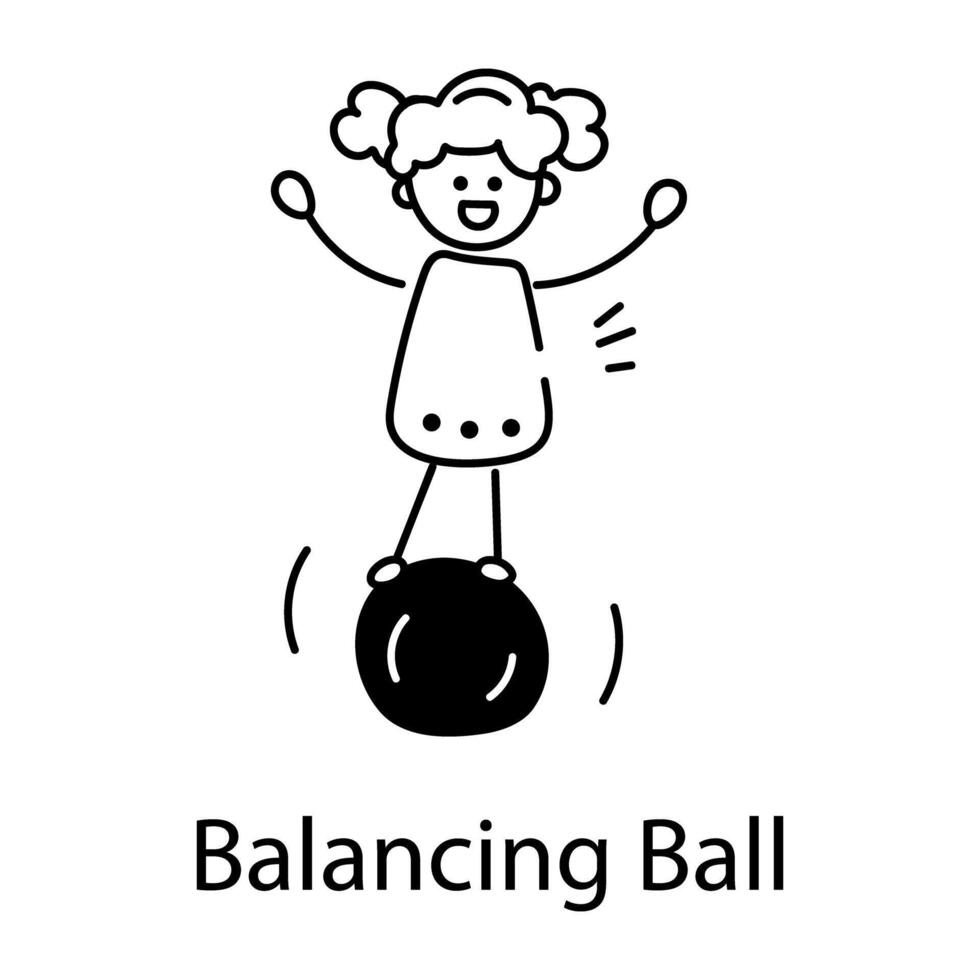trendig balansering boll vektor