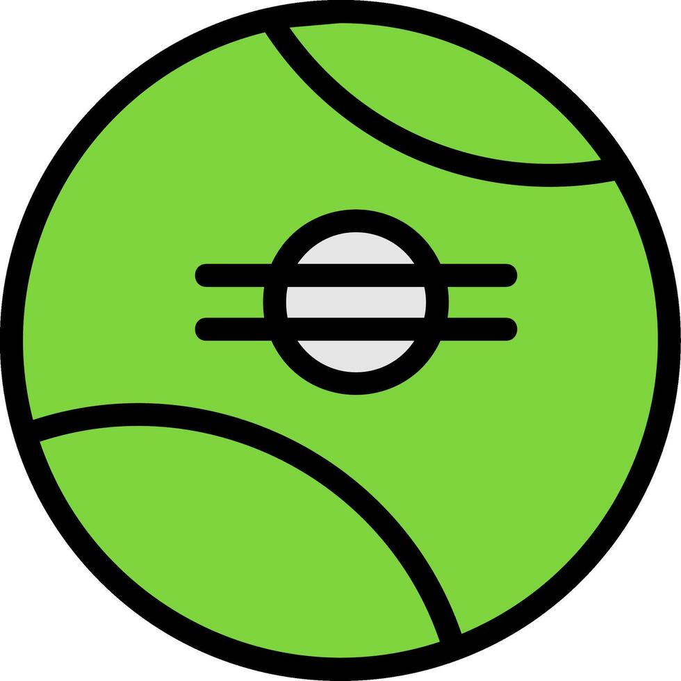 tennis boll linje fylld vektor