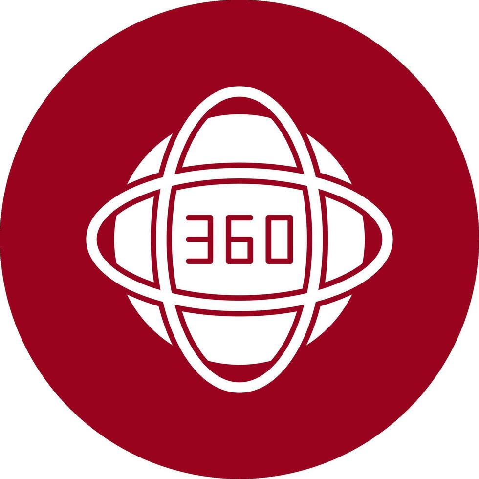 Einschlag 360 Glyphe Kreis Symbol vektor