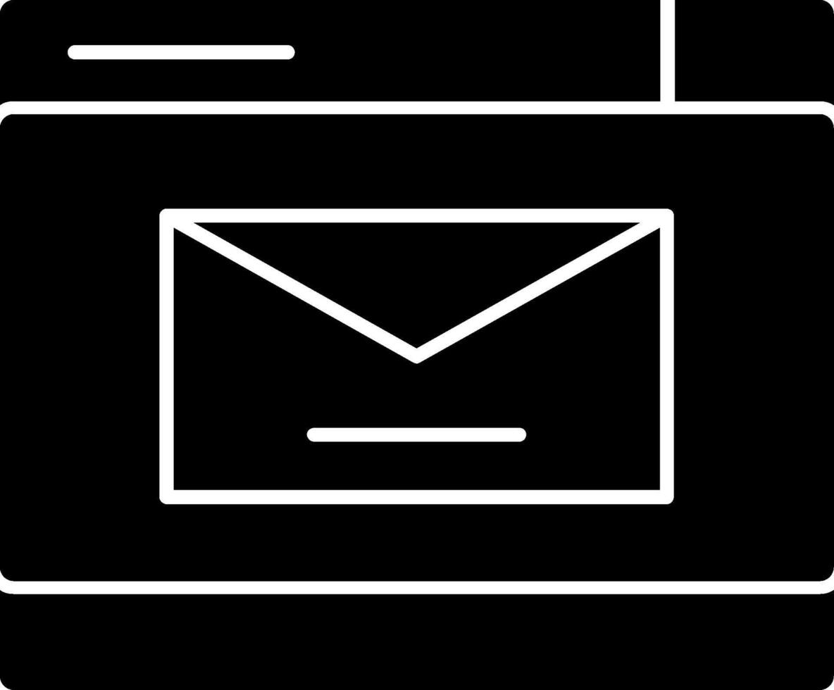 Mail-Glyphe-Symbol vektor