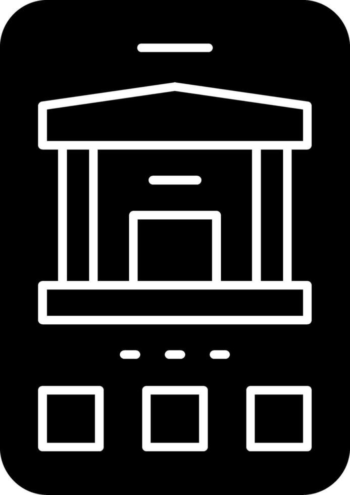 Bank-Glyphe-Symbol vektor