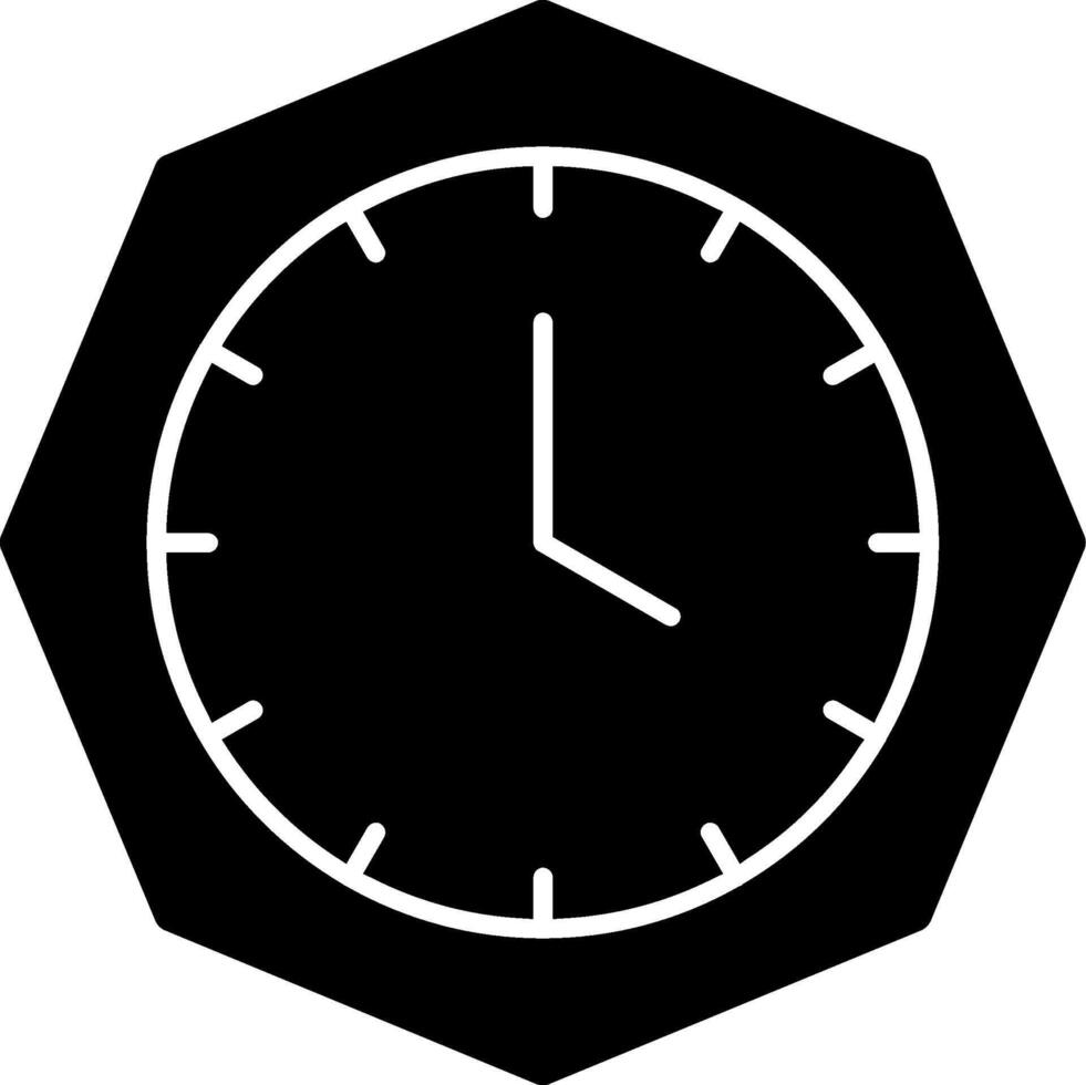 Uhr-Glyphe-Symbol vektor