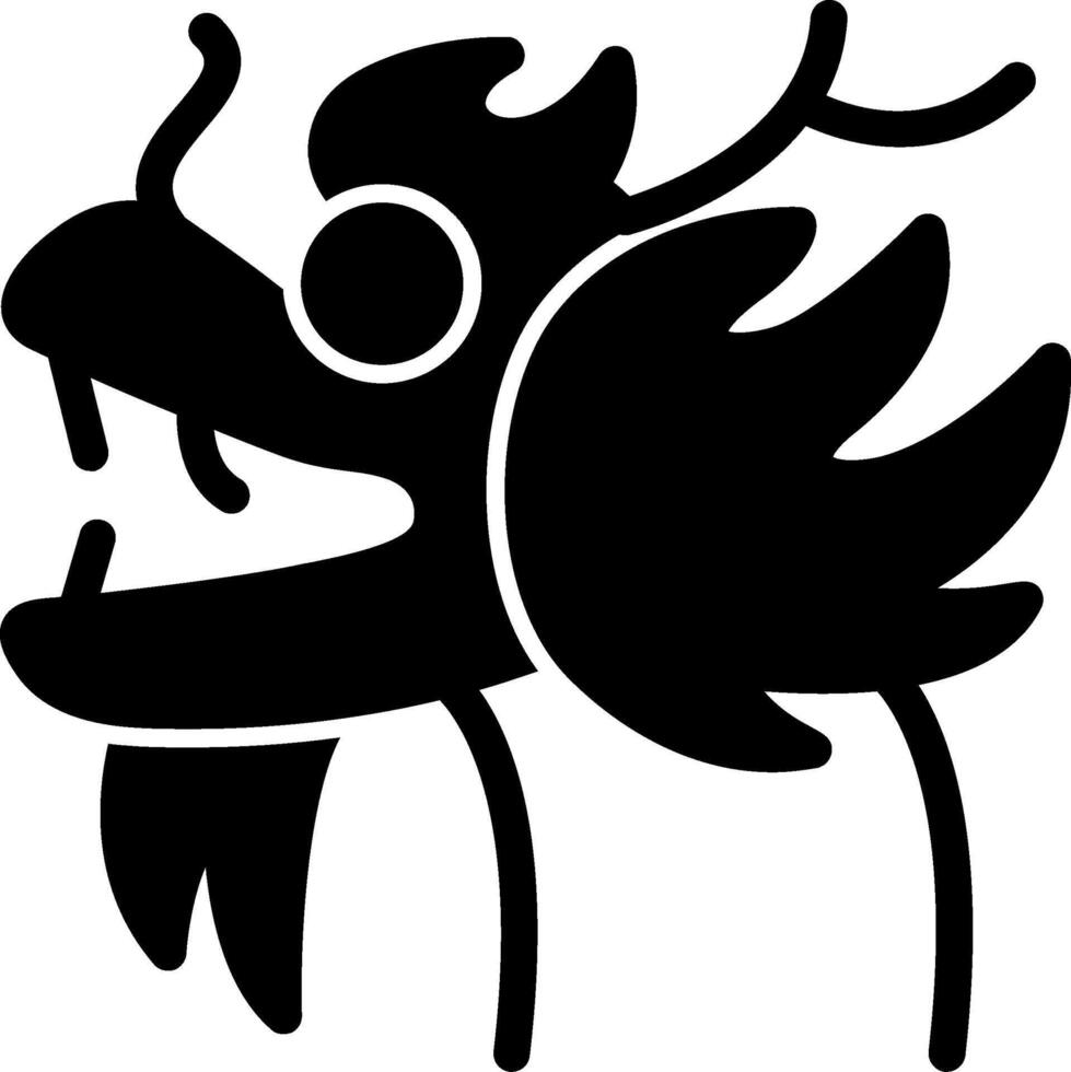 Drachen Glyphe Symbol vektor