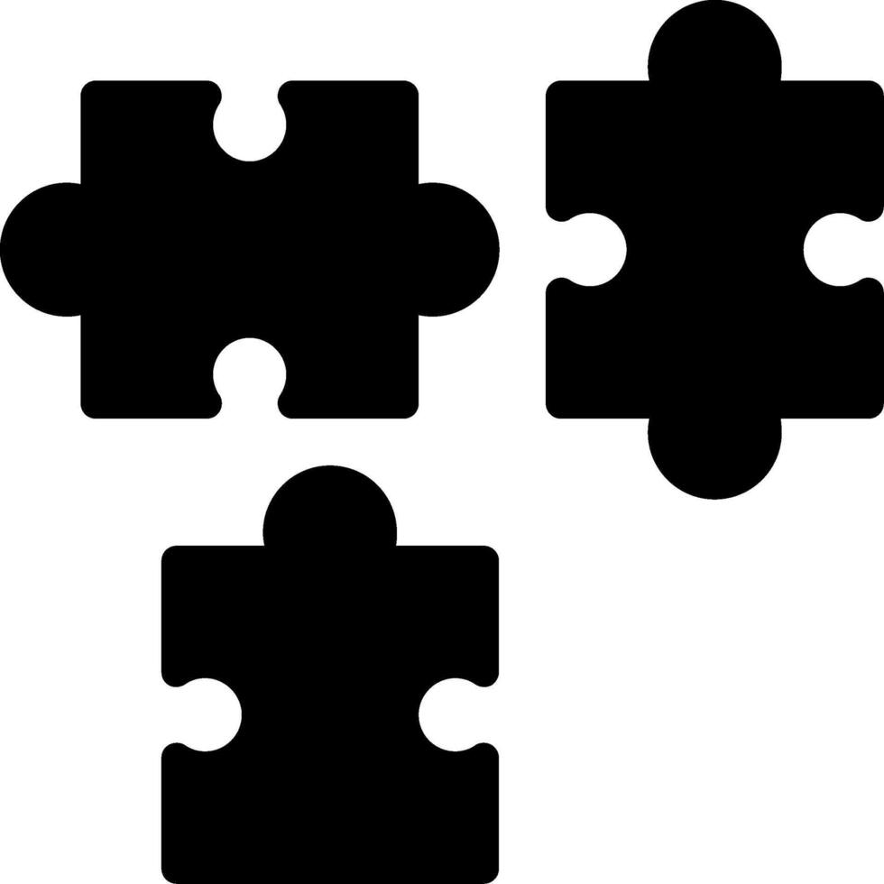 Puzzle-Glyphen-Symbol vektor