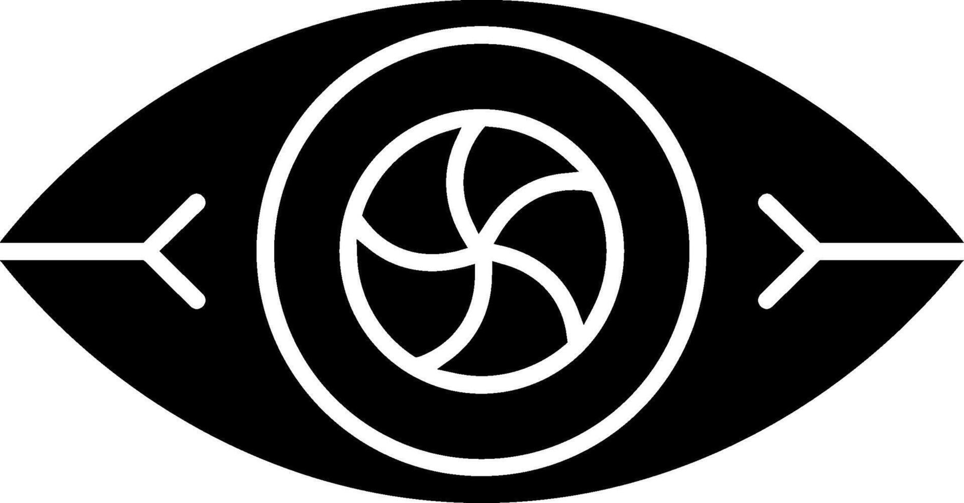 Vision Wirbel Glyphe Symbol vektor