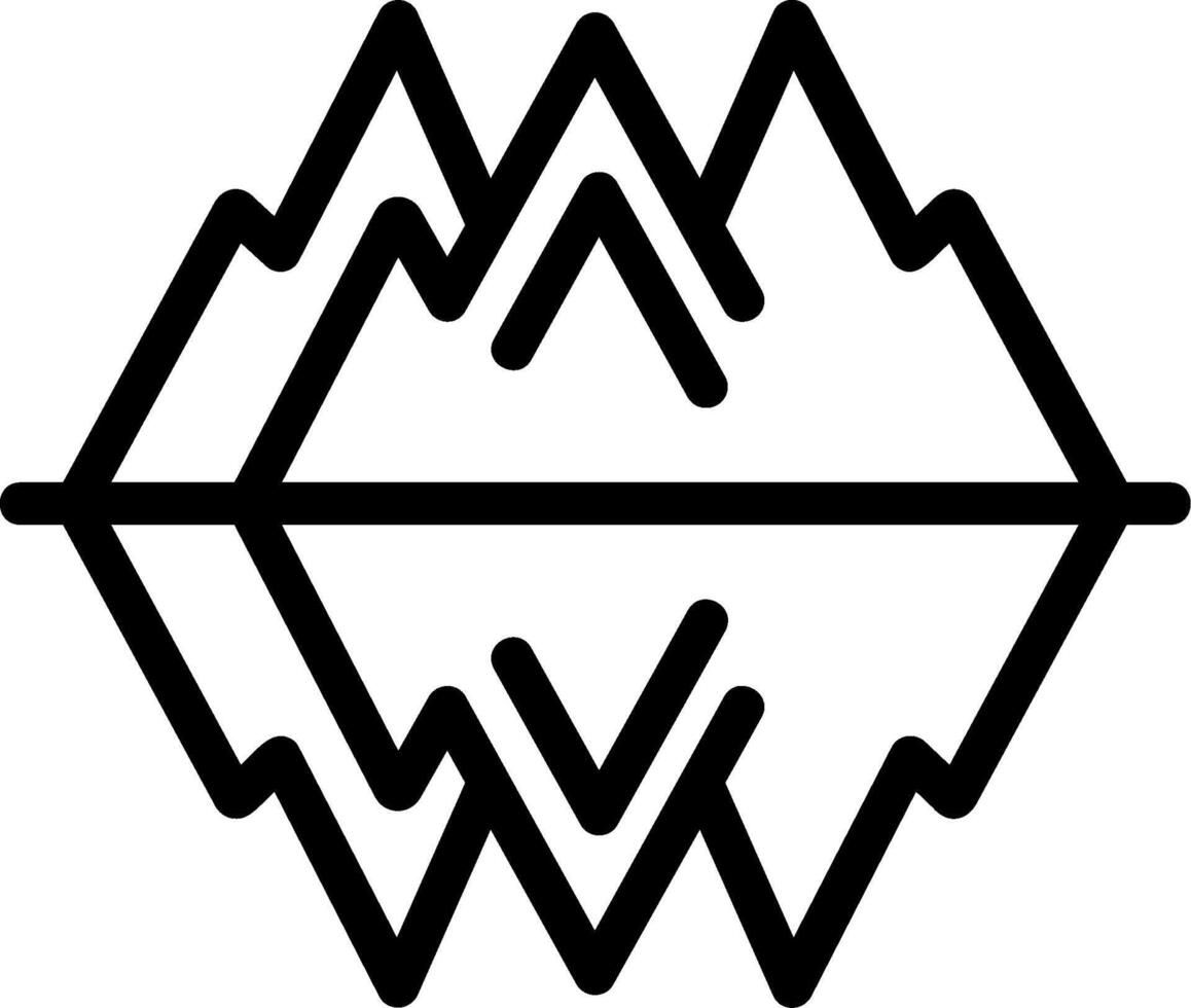 Symbol für die Gletscherlinie vektor