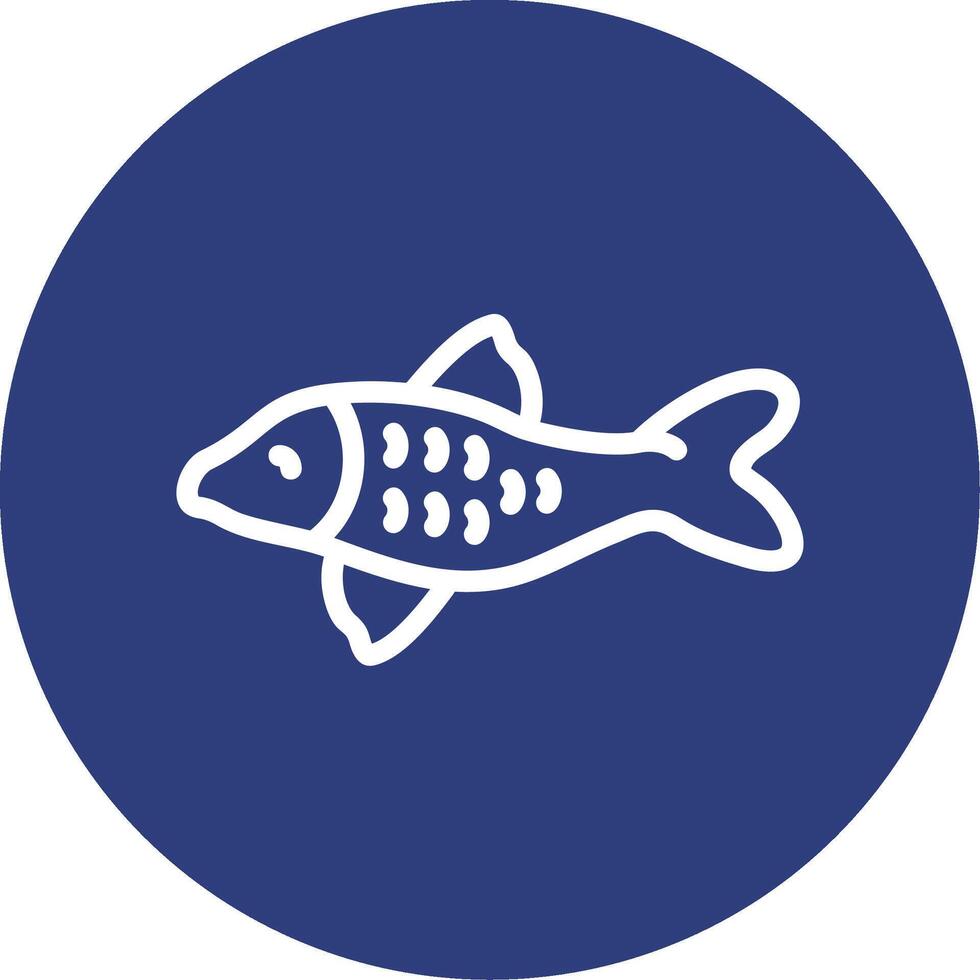 Koi Fisch Gliederung Kreis Symbol vektor