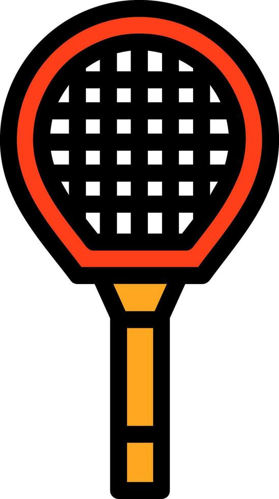 badminton racket linje fylld vektor