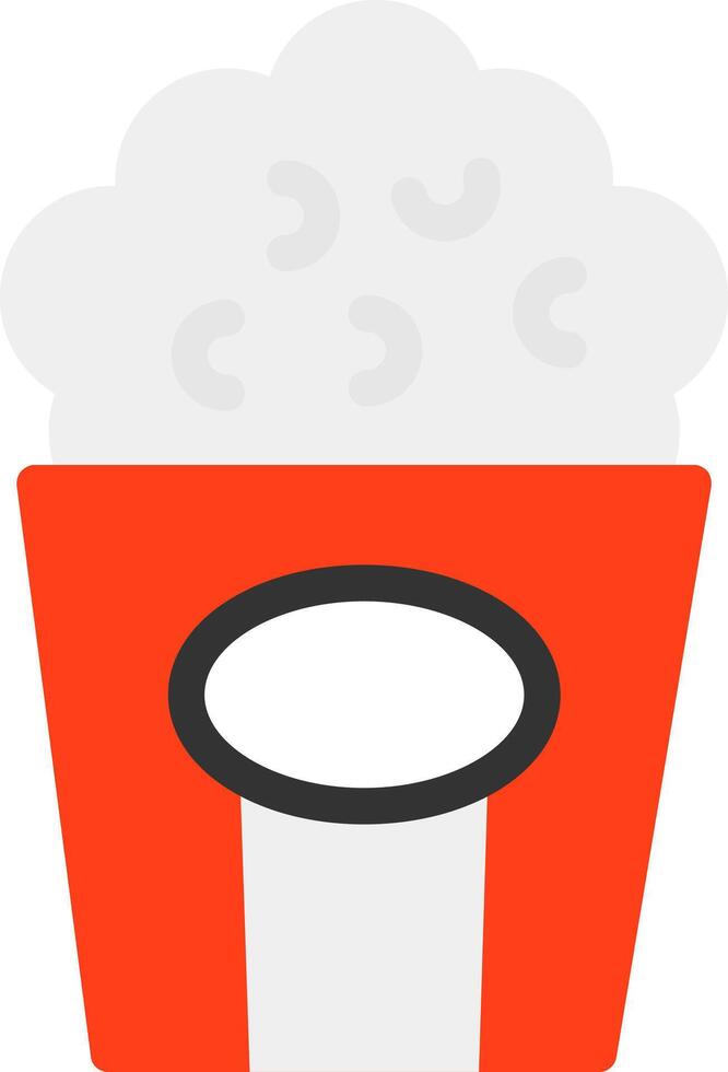 popcorn platt ikon vektor