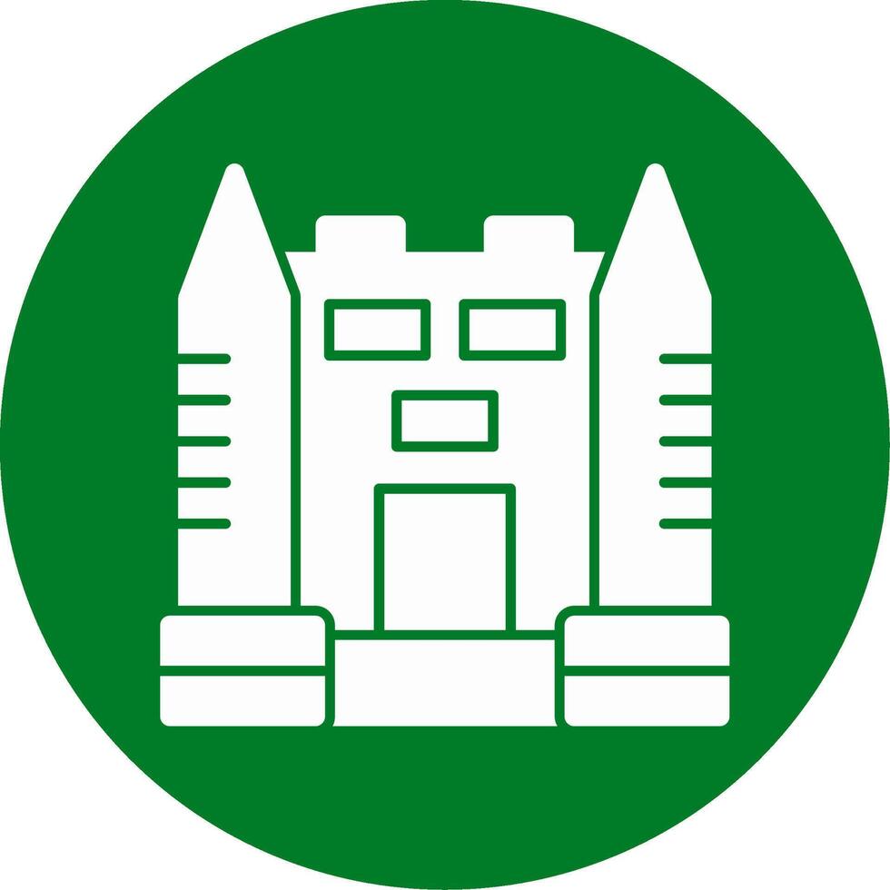 Burg-Glyphe-Kreis-Symbol vektor