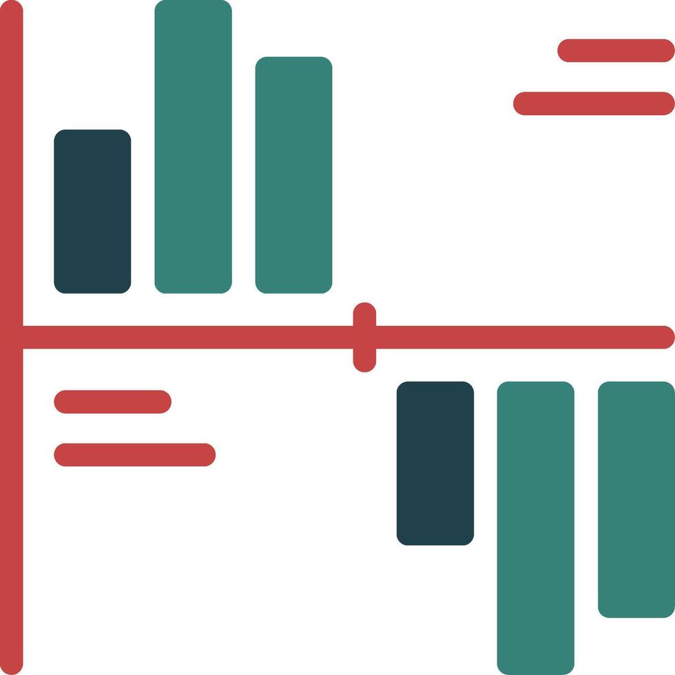 gantt Diagram glyf mång Färg ikon vektor