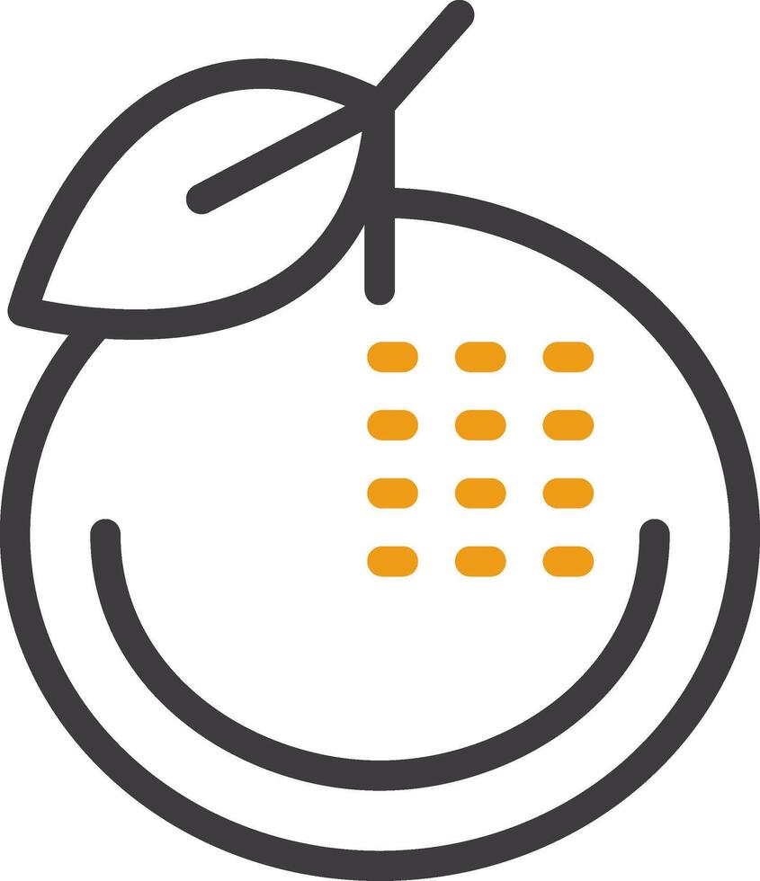 Mandarin Orange zwei Farbe Symbol vektor