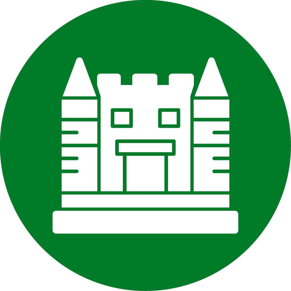 Burg-Glyphe-Kreis-Symbol vektor