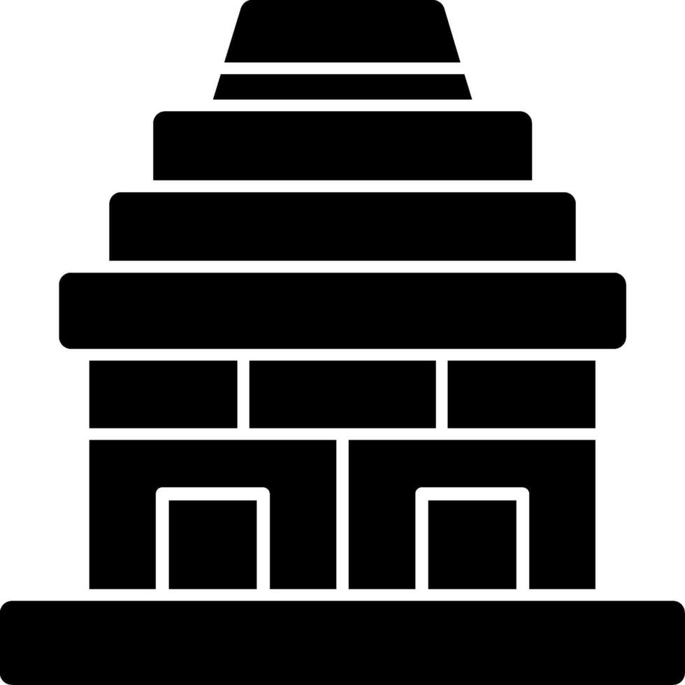 tempel fast mång lutning ikon vektor