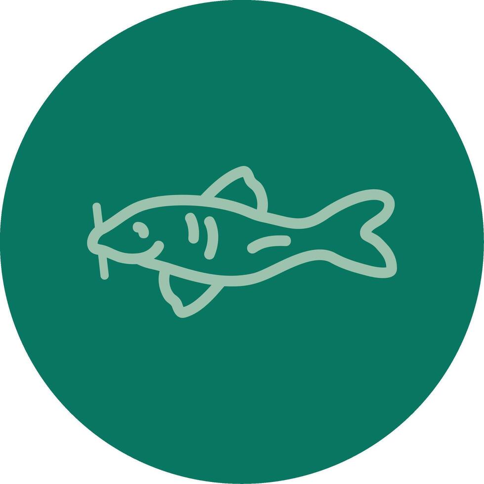 Fisch Linie multi Farbe Symbol vektor