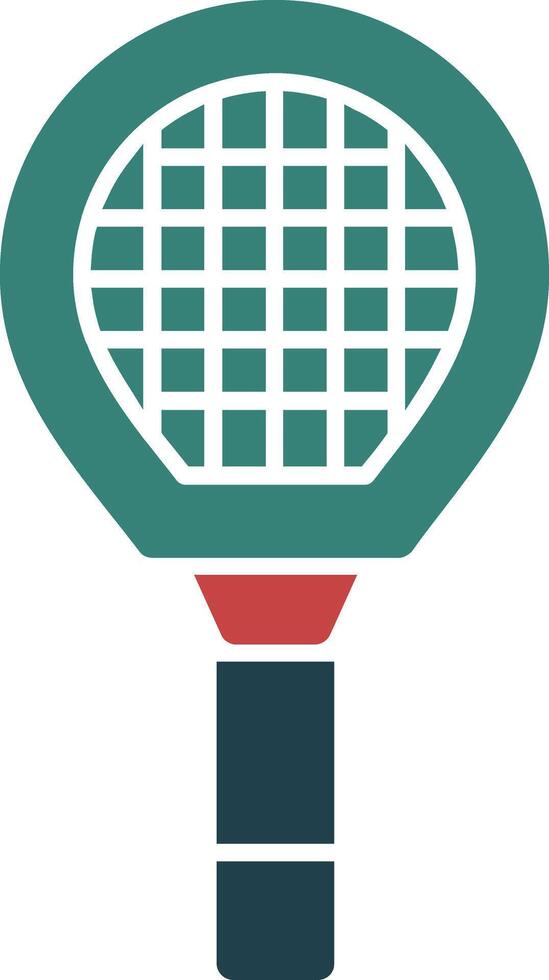 badminton racket glyf mång Färg ikon vektor