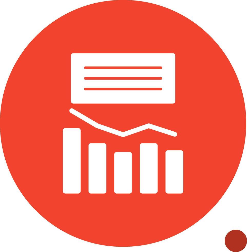 Diagramm Glyphe Schatten Symbol vektor