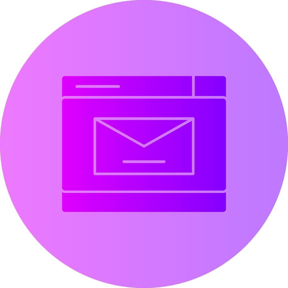 Mail Gradient Kreis Symbol vektor