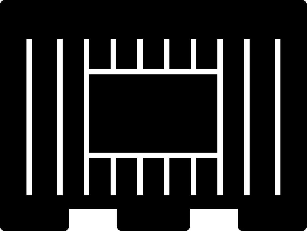 Versand Container Glyphe Symbol vektor