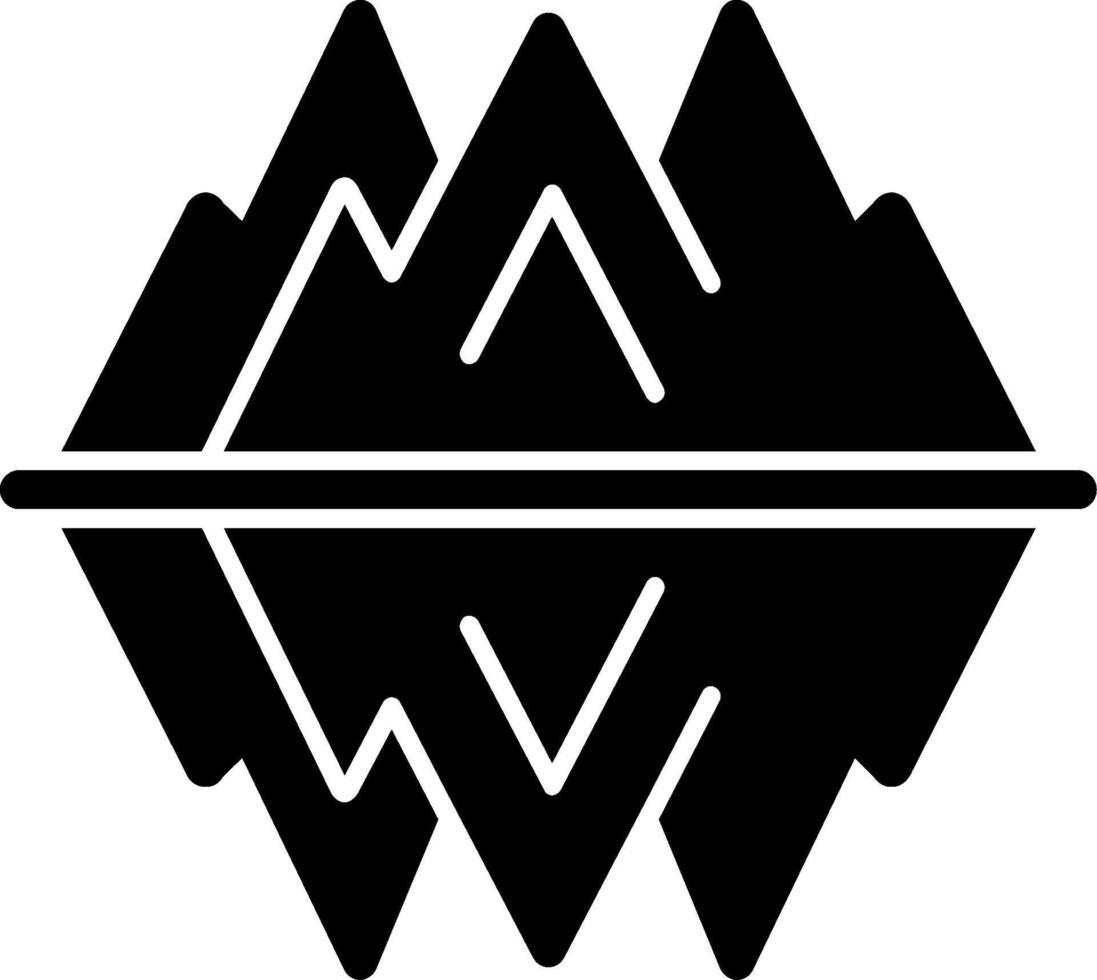 Gletscher Glyphe Symbol vektor