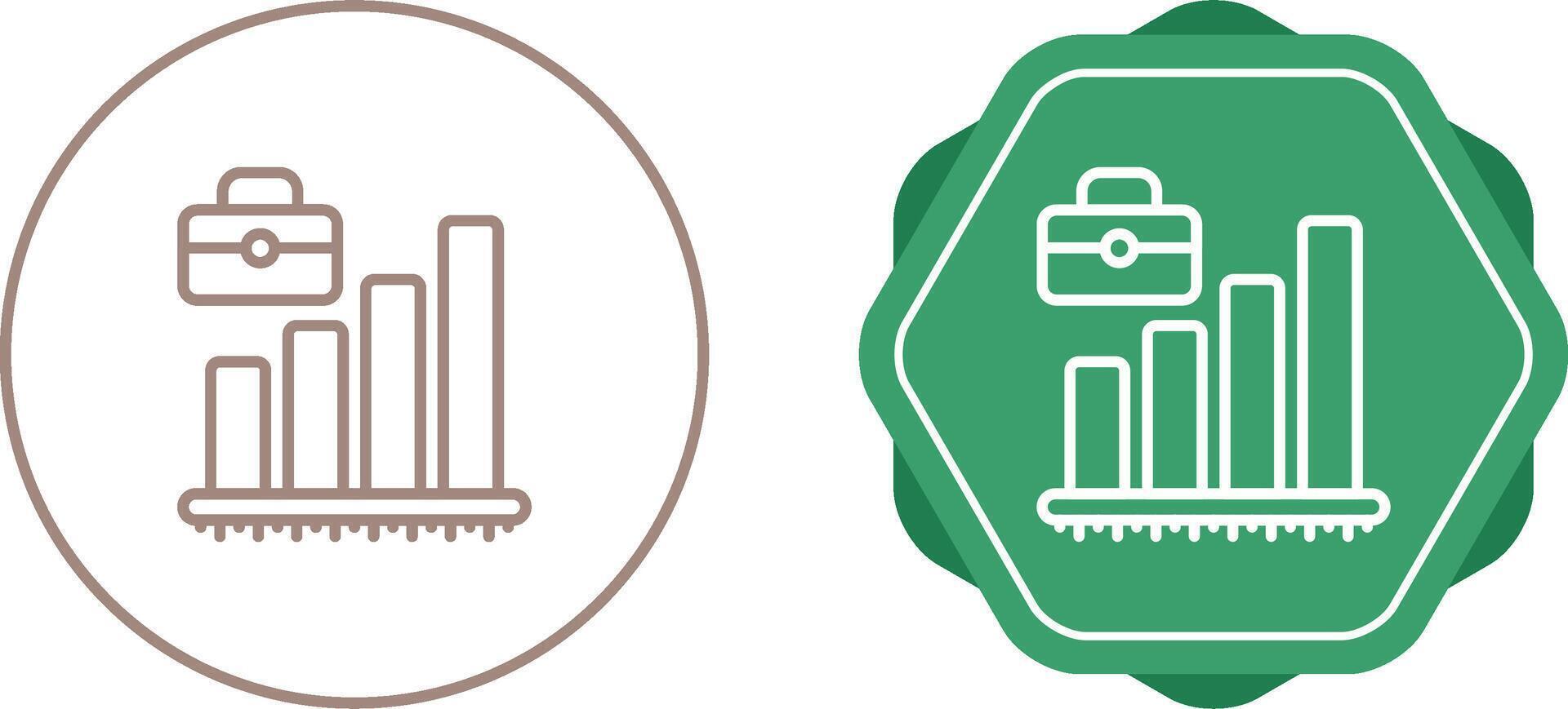portfölj med Diagram vektor ikon