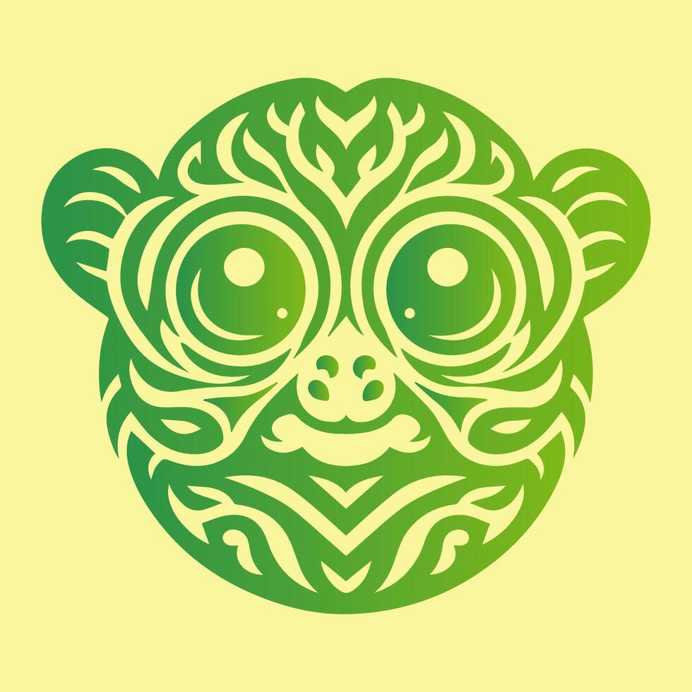 Illustration Vektor Grafik von Tarsier Muster Design. perfekt zum zeremoniell Logo Design.