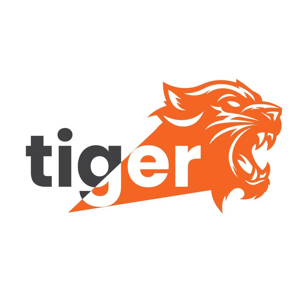 wütend Tiger Logo Illustration vektor