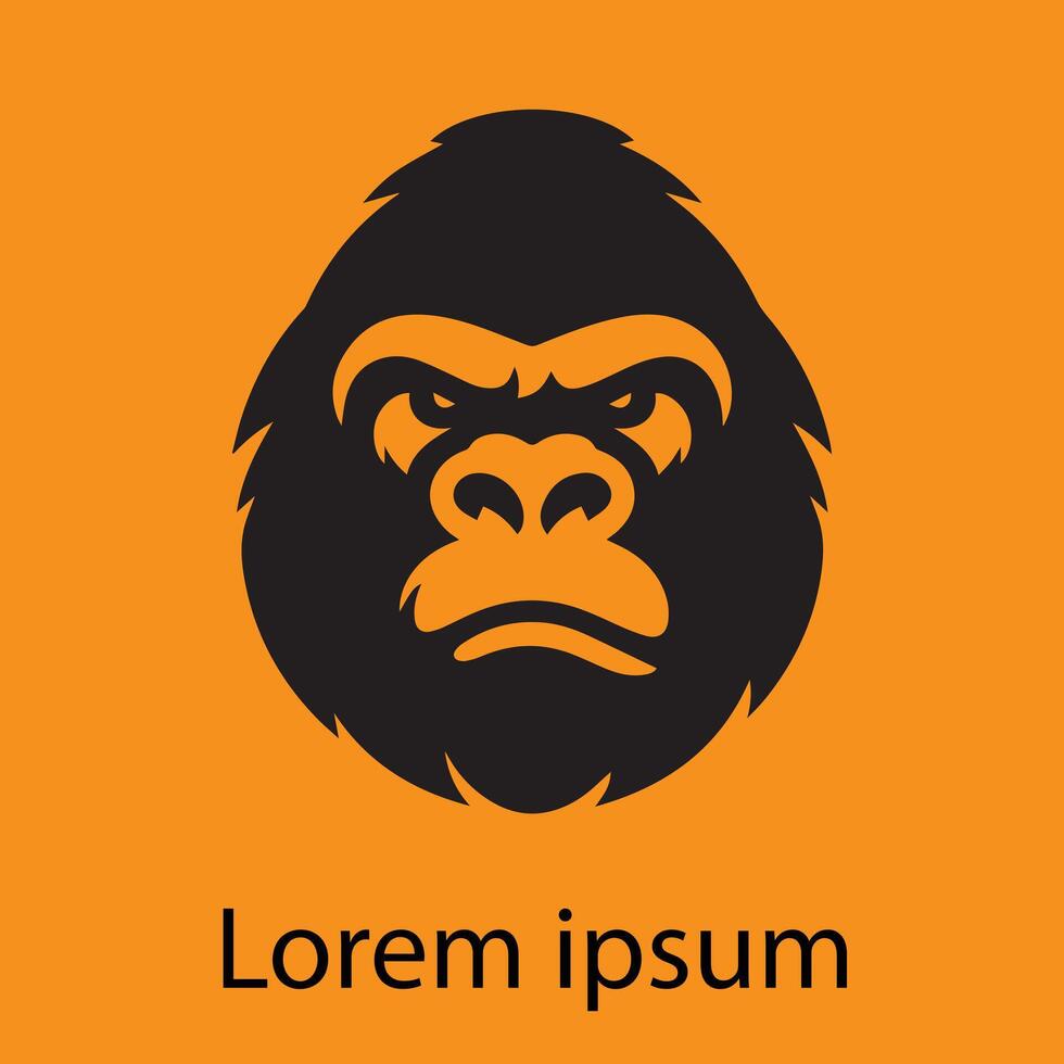 gorilla logotyp för företag och konstverk vektor