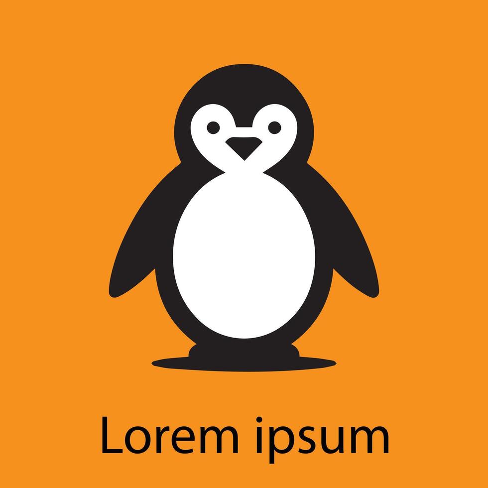 Pinguin Logo zum Geschäft und Kunstwerk oder tätowieren vektor