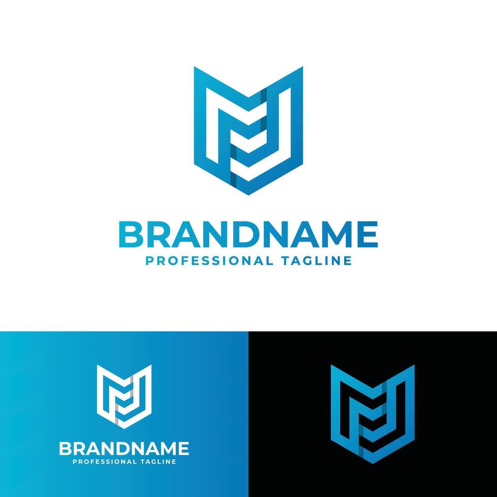 Briefe mj Monogramm Logo, geeignet zum Geschäft mit mj oder jm Initialen vektor