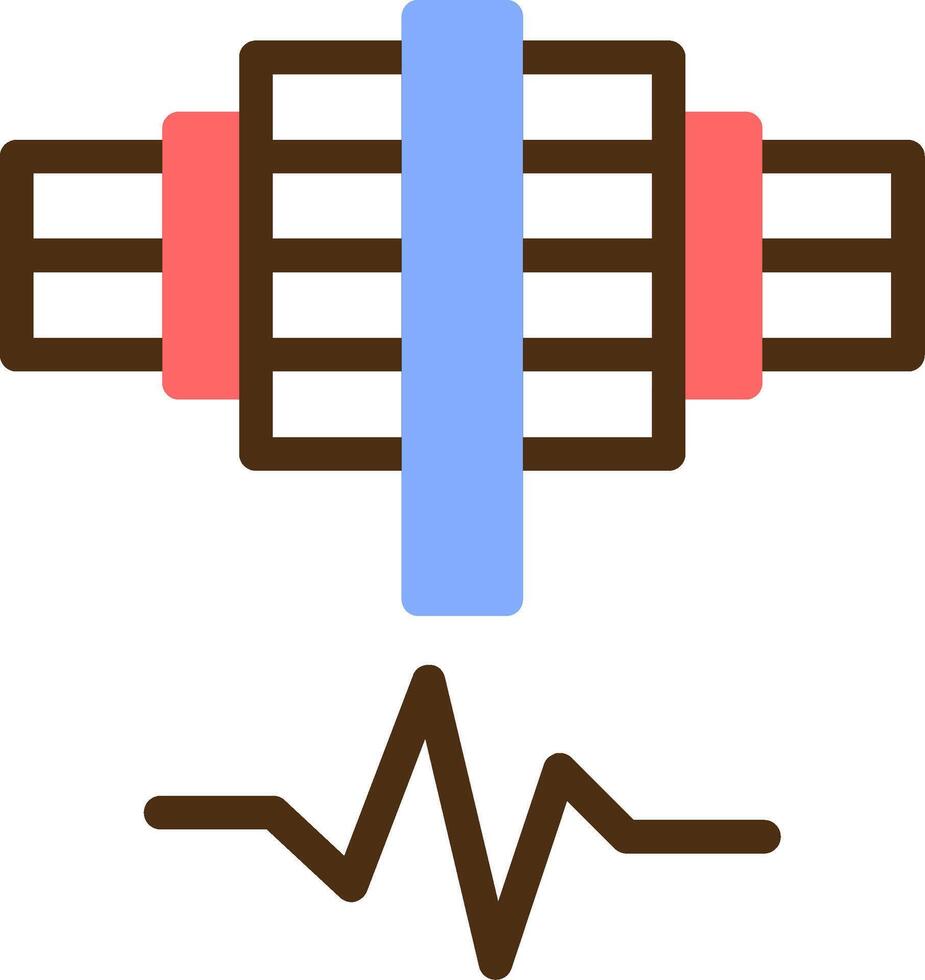 Funke Turm Farbe gefüllt Symbol vektor