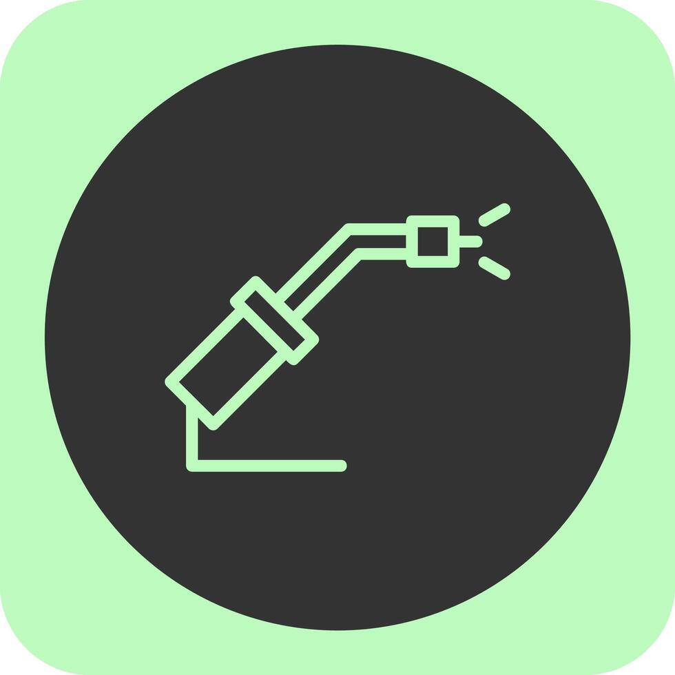 Schweißen Fackel linear runden Symbol vektor