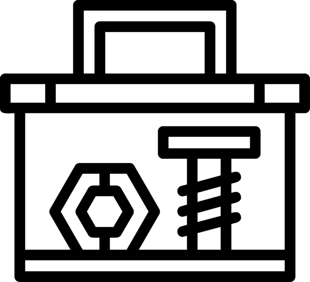 Toolbox-Liniensymbol vektor