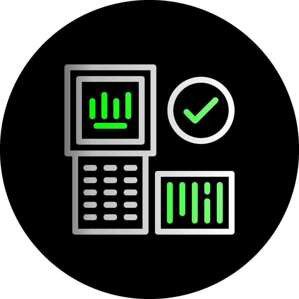 Barcode Scanner Dual Gradient Kreis Symbol vektor