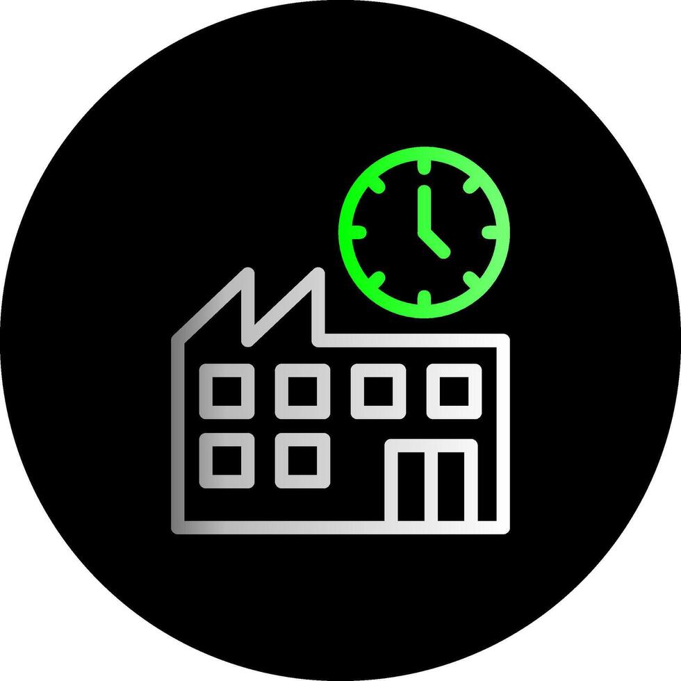 Fabrik Uhr Dual Gradient Kreis Symbol vektor