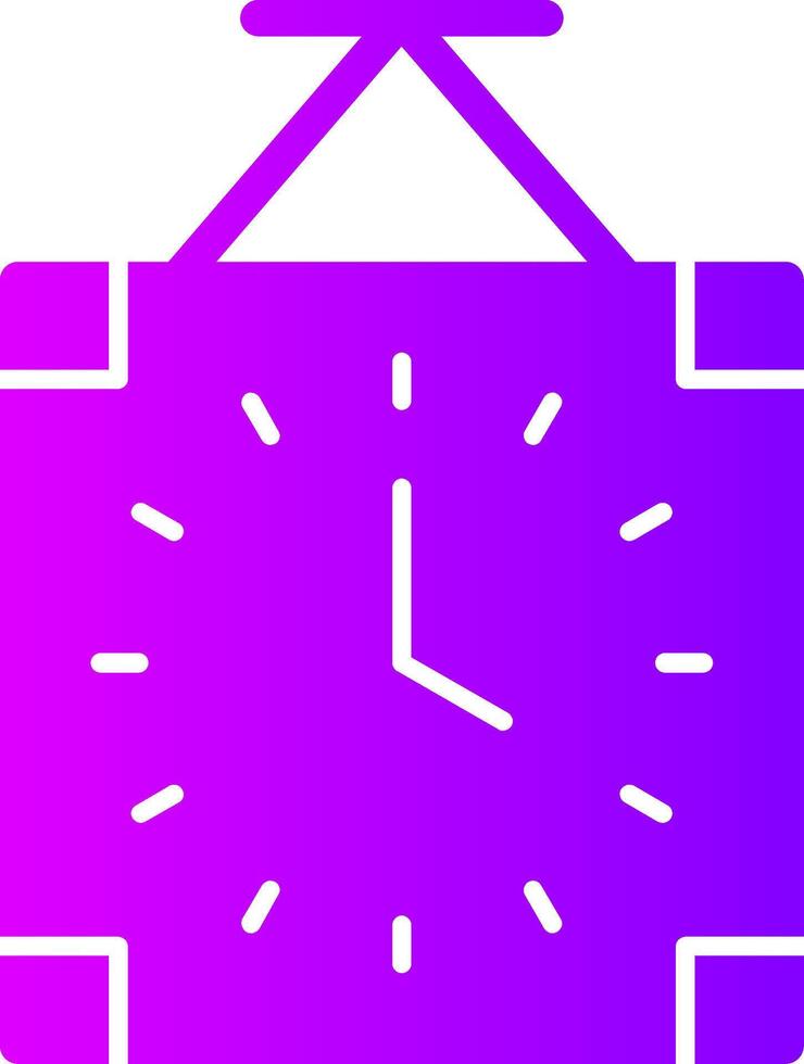 Uhr solide multi Gradient Symbol vektor