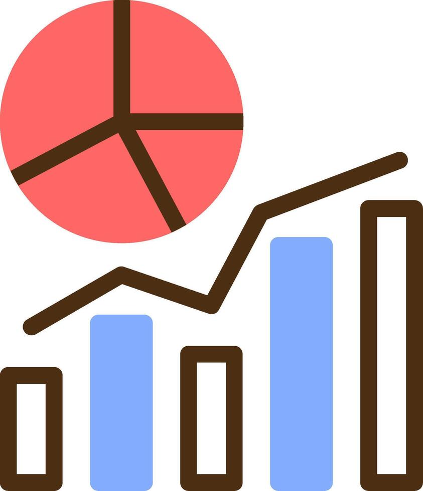 Diagramm Farbe gefüllt Symbol vektor