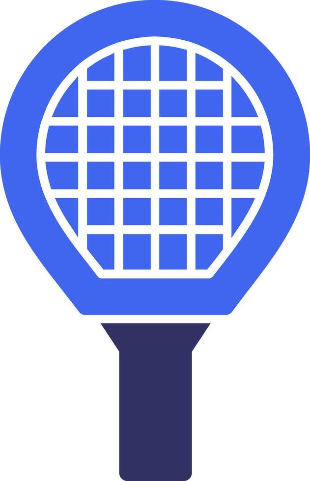 Tennis Schläger solide zwei Farbe Symbol vektor