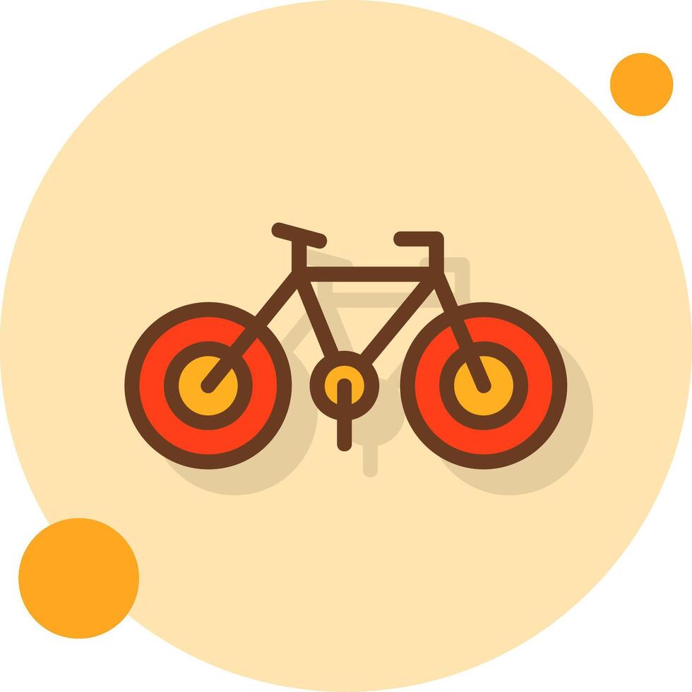 cykel fylld skugga cirlce ikon vektor
