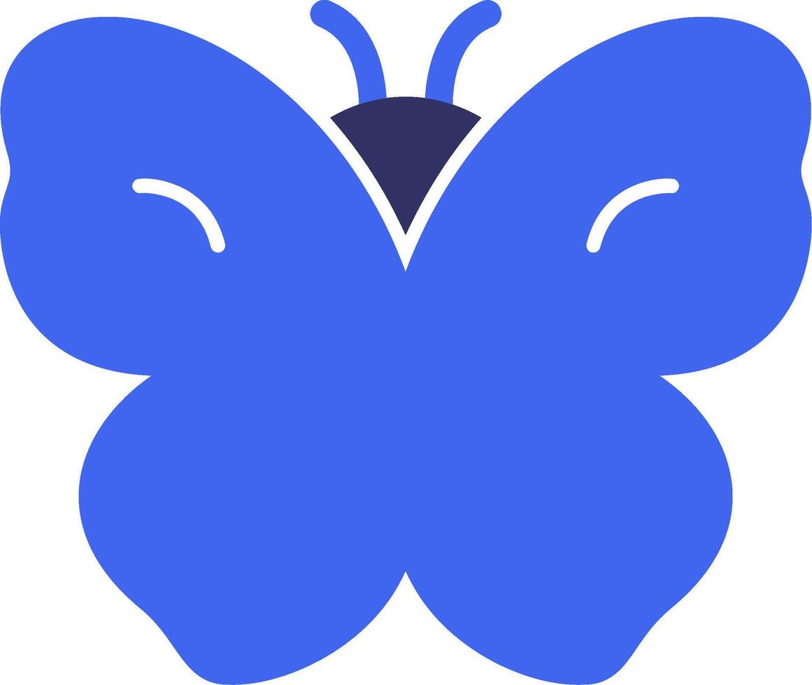 Schmetterling solide zwei Farbe Symbol vektor