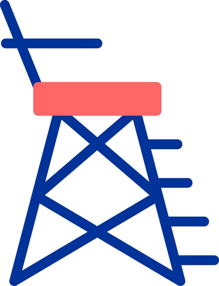 Rettungsschwimmer Stuhl Farbe gefüllt Symbol vektor