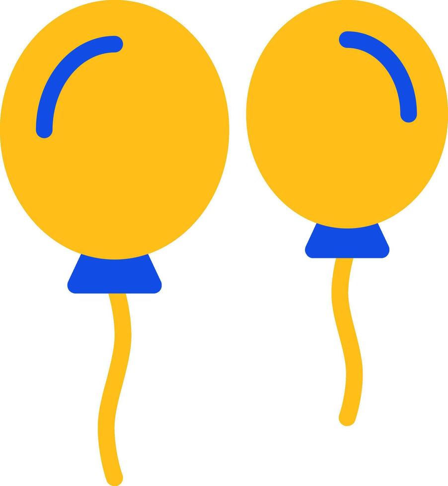 Ballon eben zwei Farbe Symbol vektor