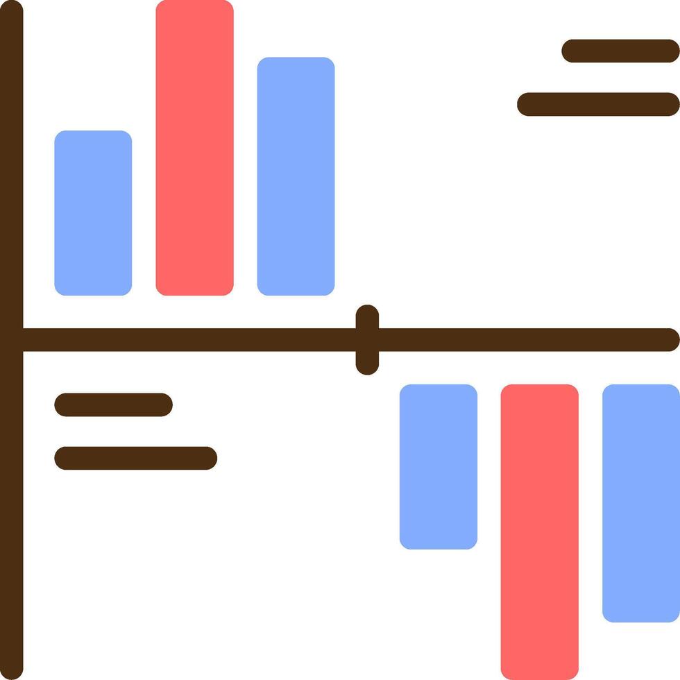 gantt Diagramm Farbe gefüllt Symbol vektor