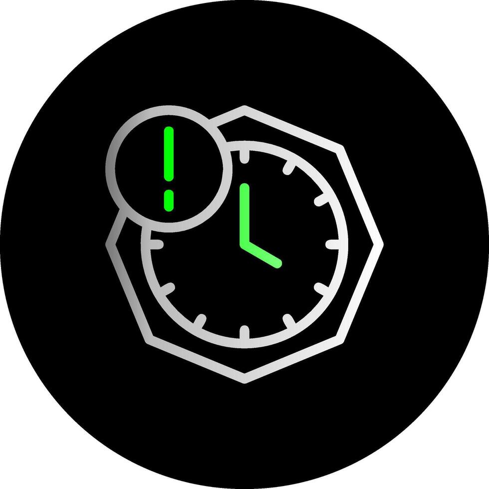 Uhr mit Frist Dual Gradient Kreis Symbol vektor