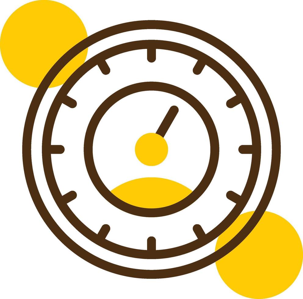 hastighet gul lieanr cirkel ikon vektor