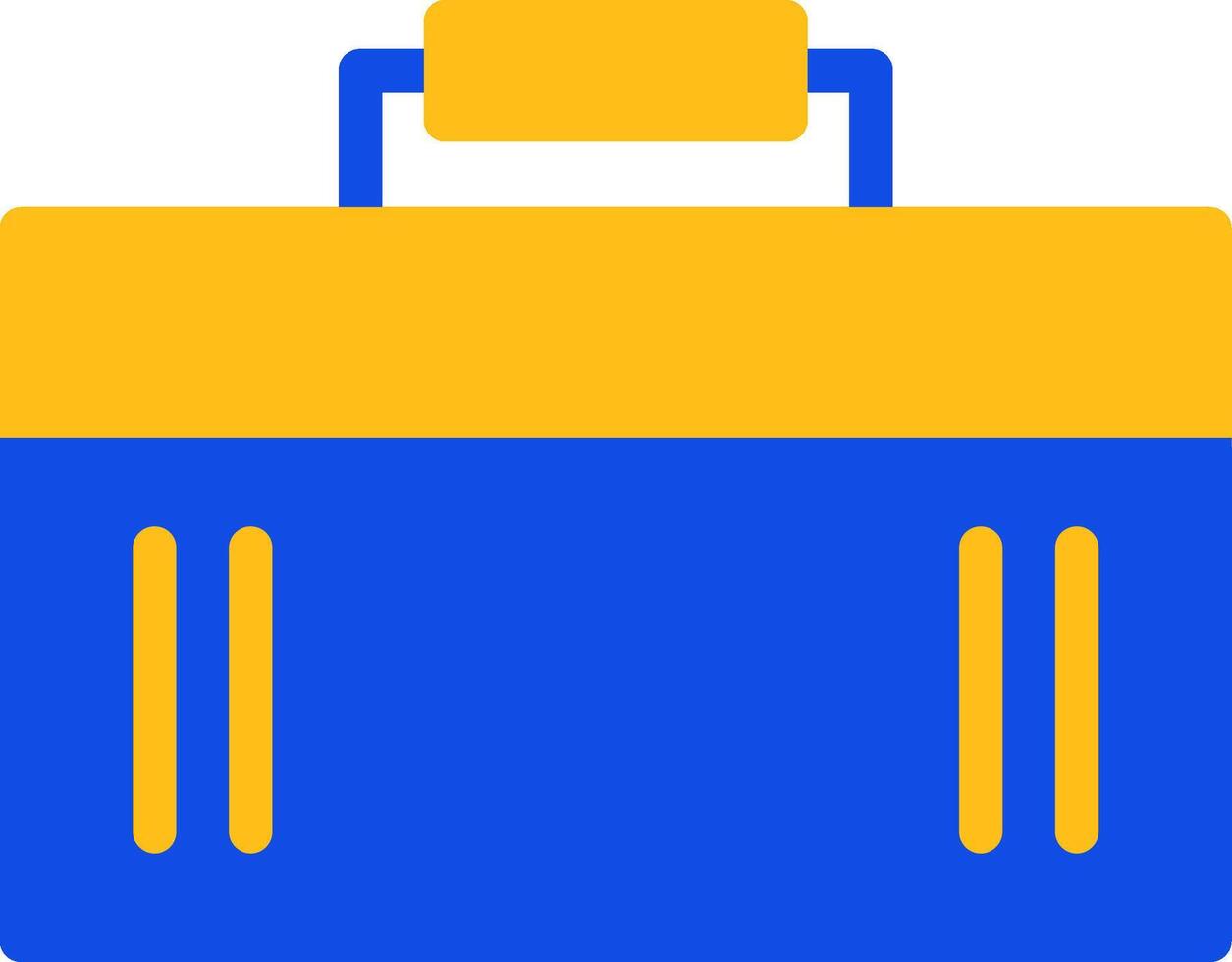 resväska platt två Färg ikon vektor
