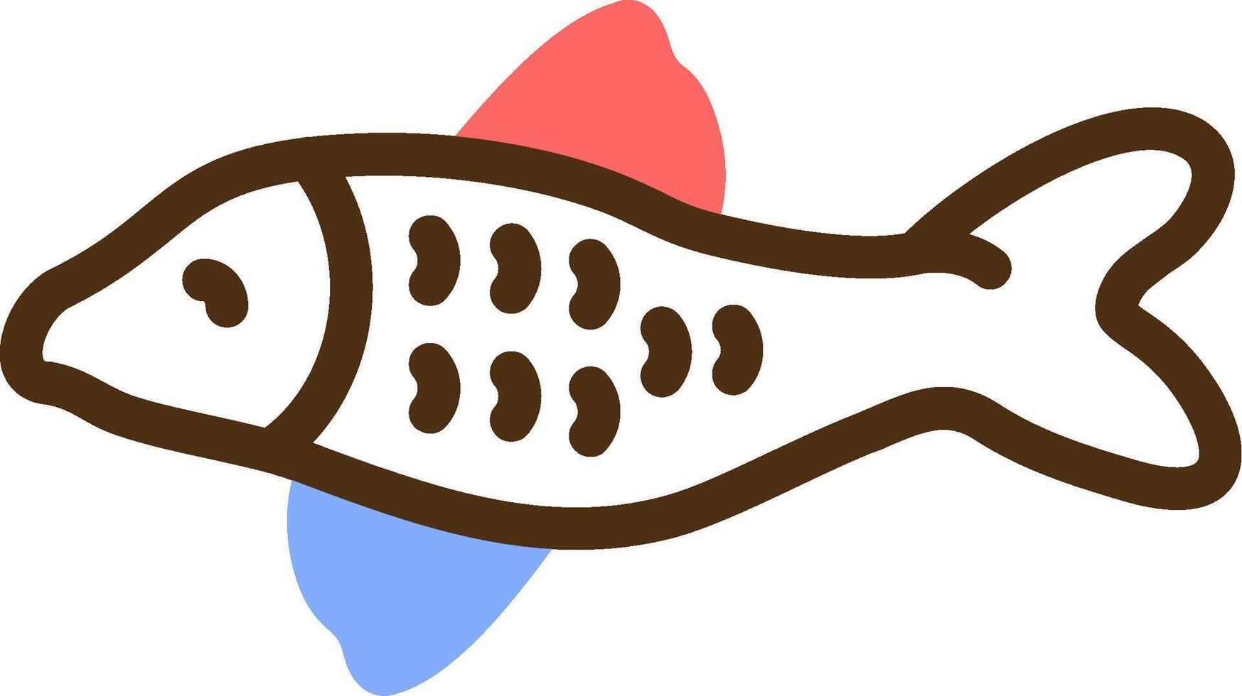 Koi Fisch Farbe gefüllt Symbol vektor