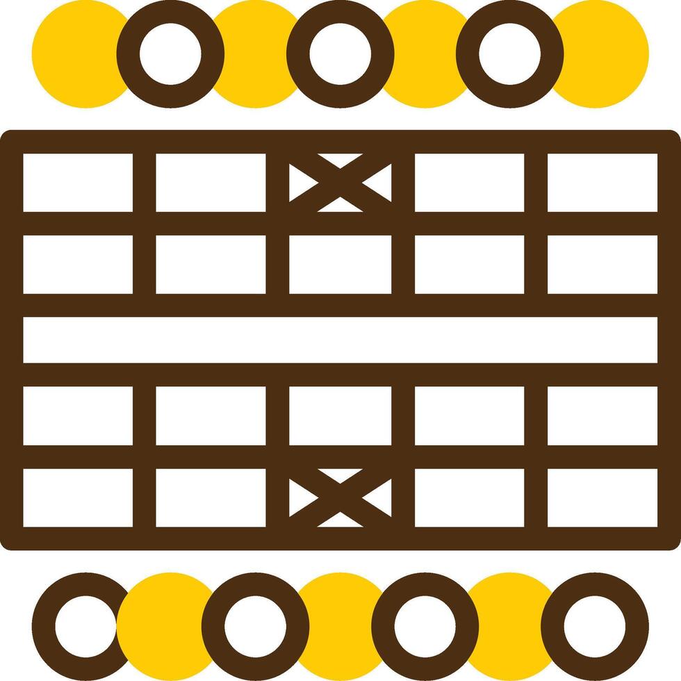 kinesisk schack gul lieanr cirkel ikon vektor